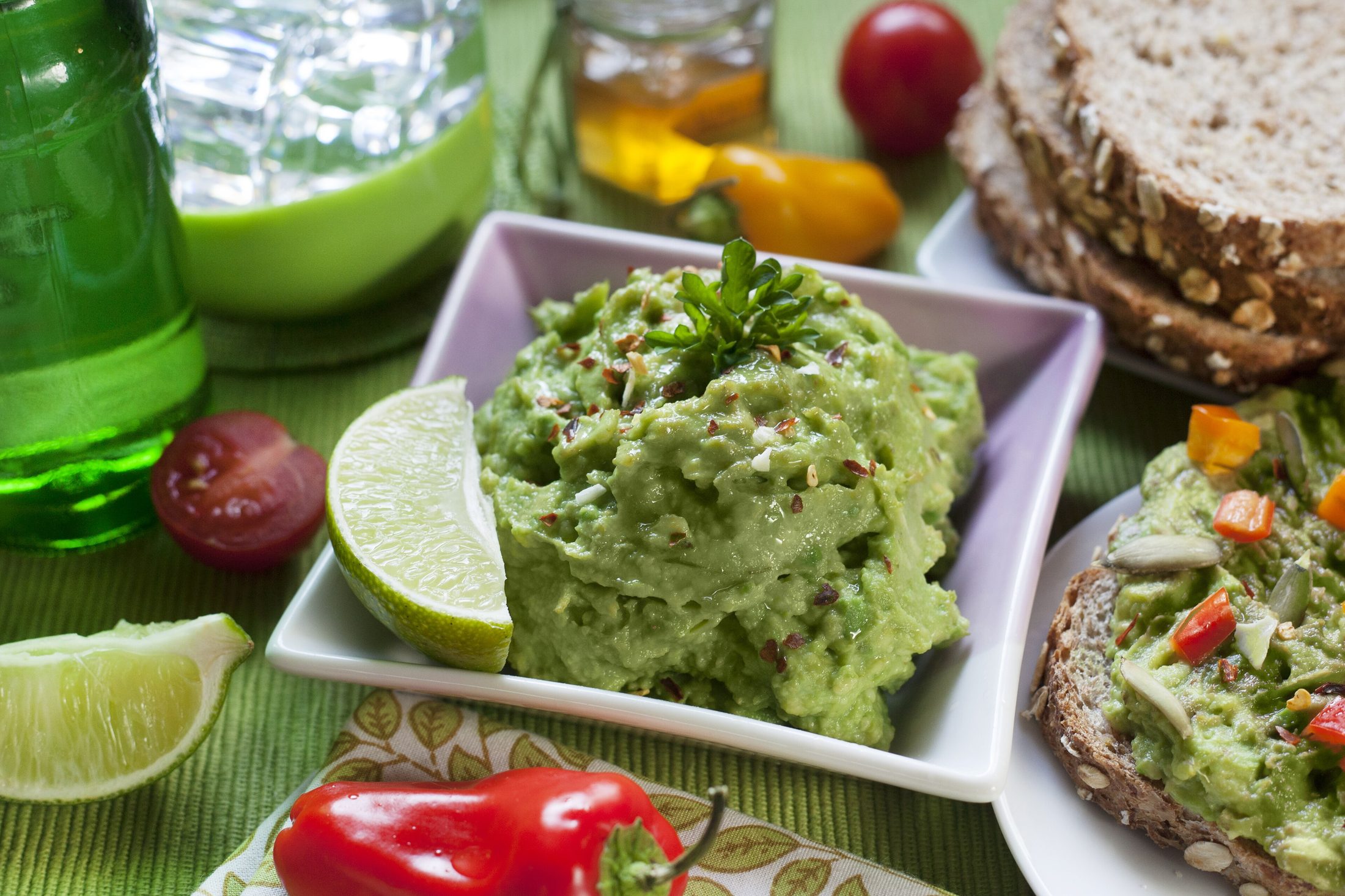 Avocado Bowl — Creamy mashed avocado with tahini, lemon and olive oil — a five-minute breakfast or dip.