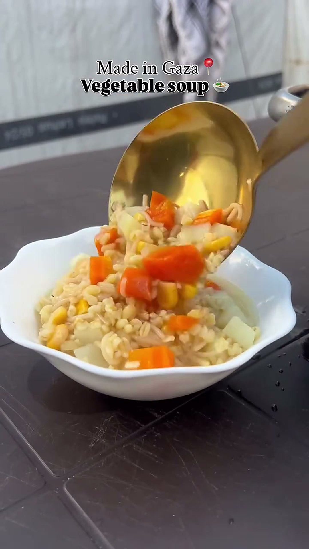 Freekeh Vegetable Soup — Smoky green freekeh simmered with vegetables and toasted vermicelli in a warming broth.